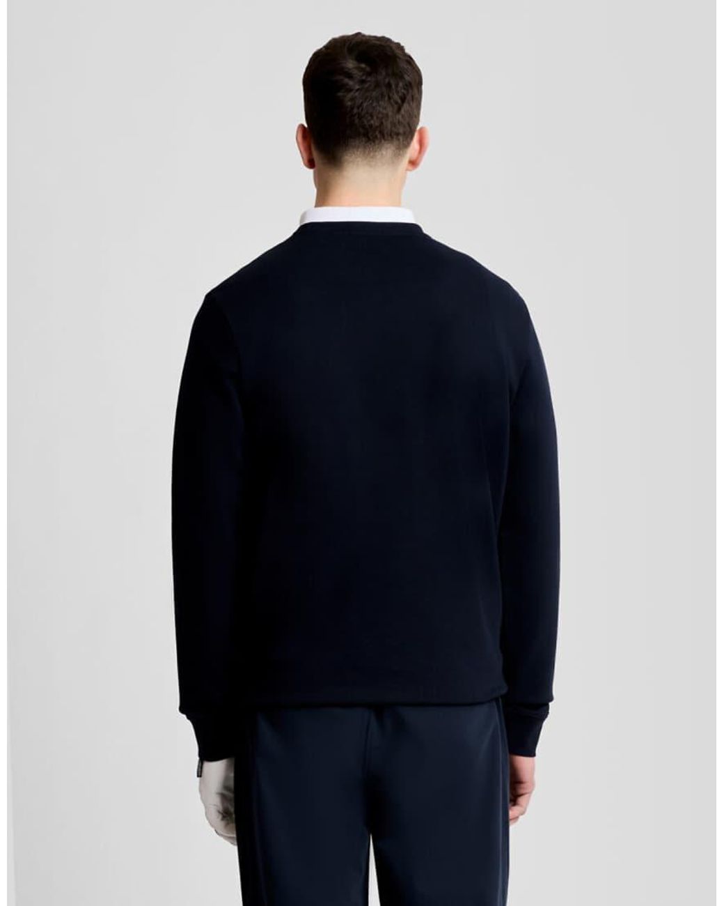 Lyle & Scott Blue Mid Layers Golf Crewneck Sweatshirt for men