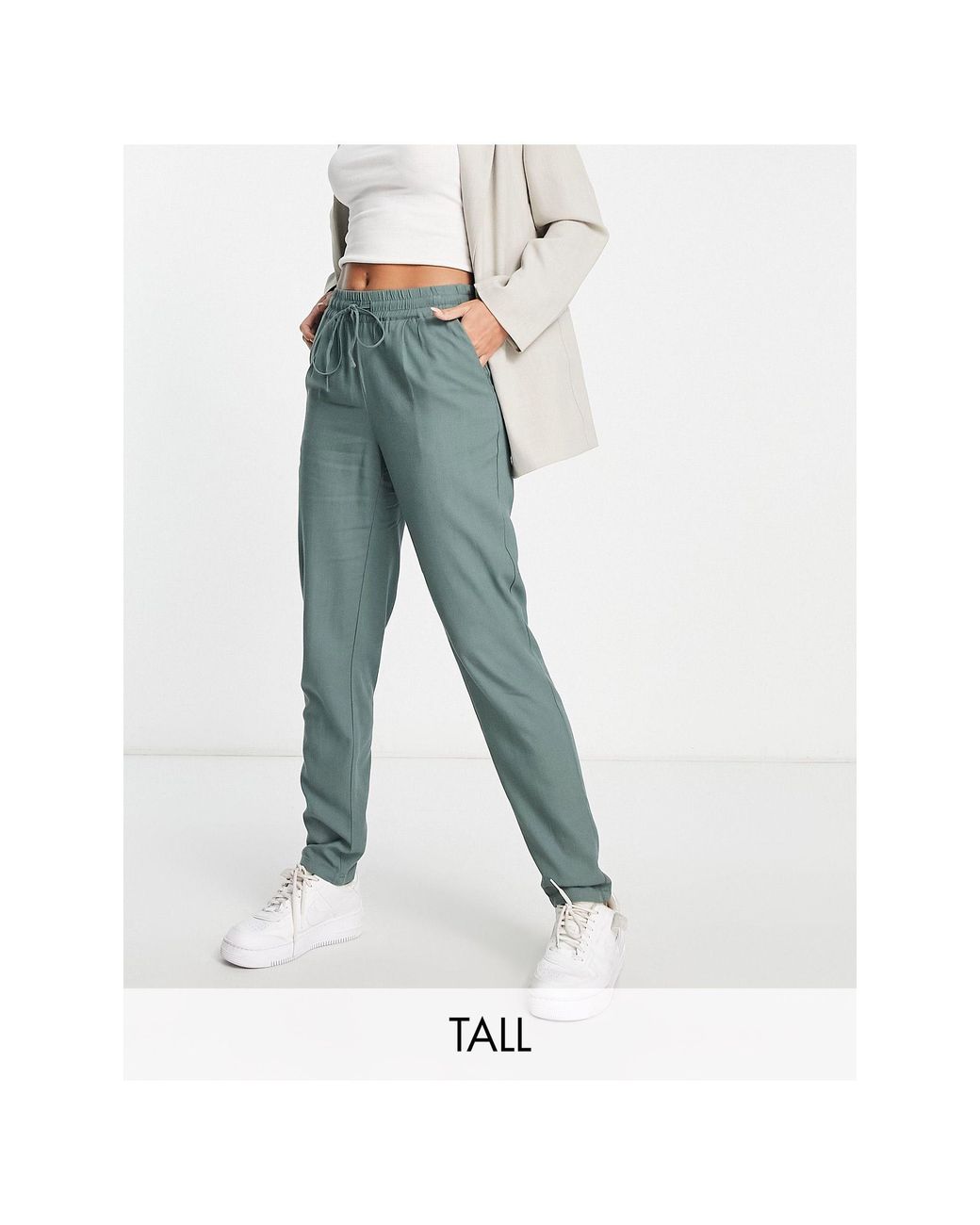 Pantaloni dritti allacciati di Vero Moda Tall in Blu | Lyst