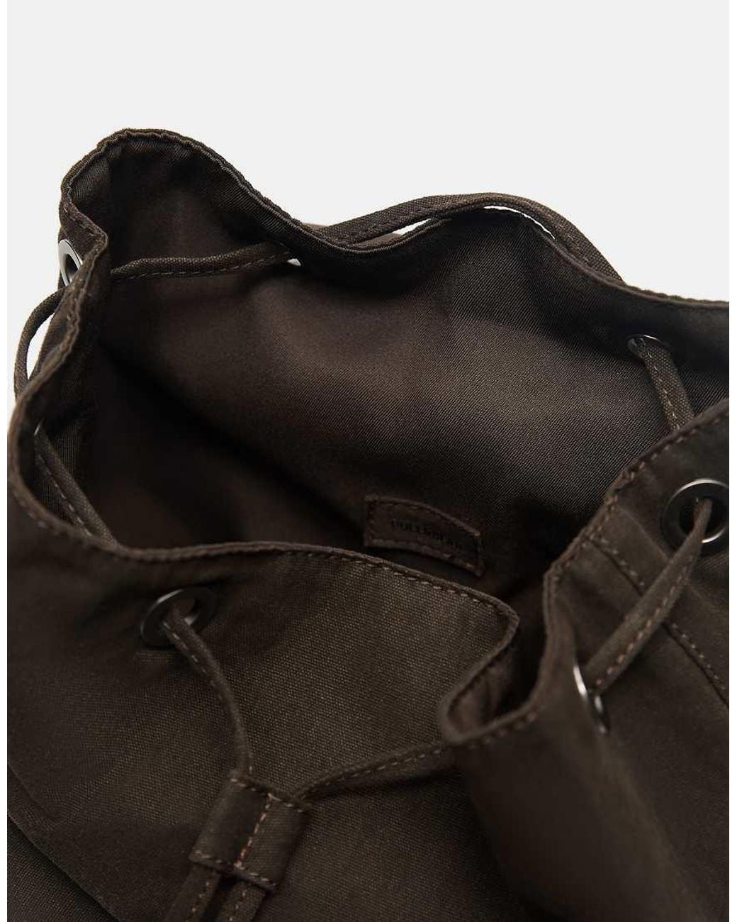 Pull&Bear Black Buckle Pocket Backpack