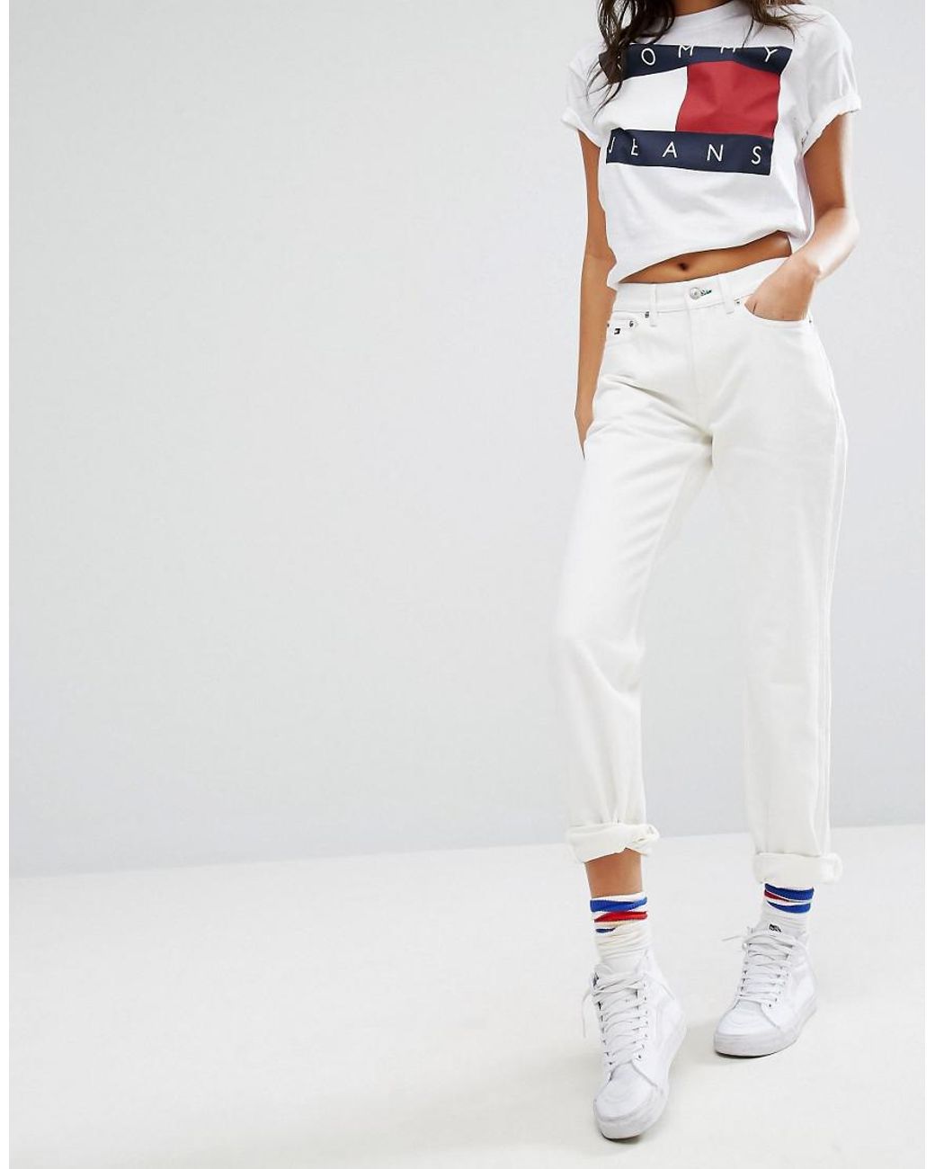 Tommy Hilfiger Denim Mom Jean in White 