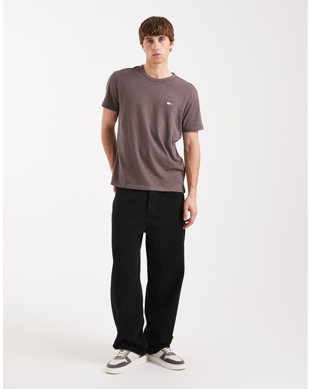Tommy Hilfiger Gray Small Badge Logo T-shirt for men