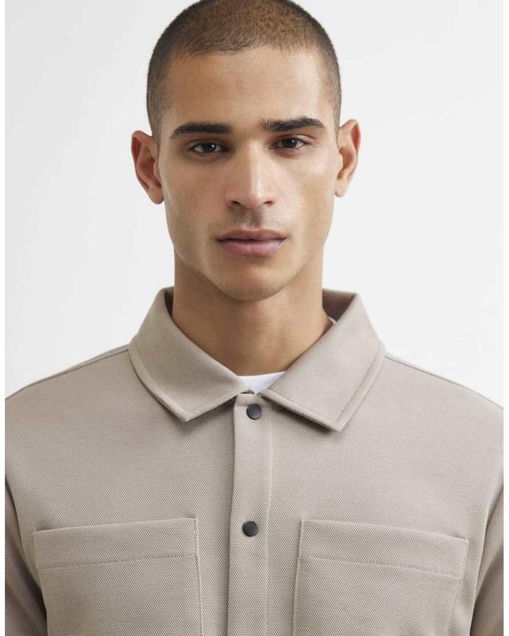 River Island Natural Slim Fit Pique Double Pocket Jacket for men