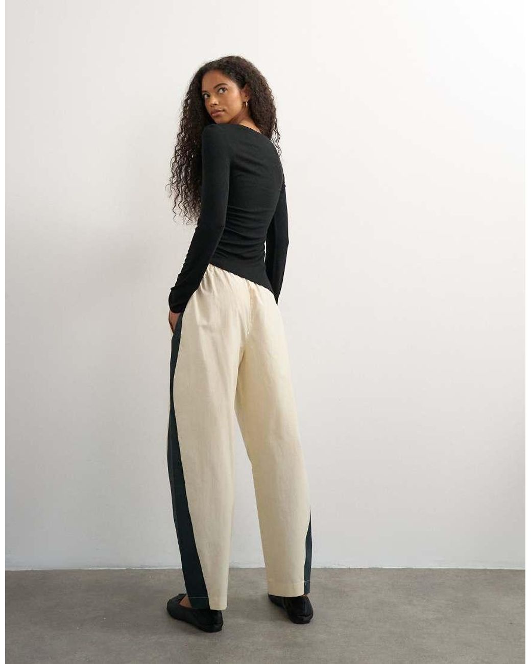 TOPSHOP Natural Co Ord Colour Block Techy Trouser