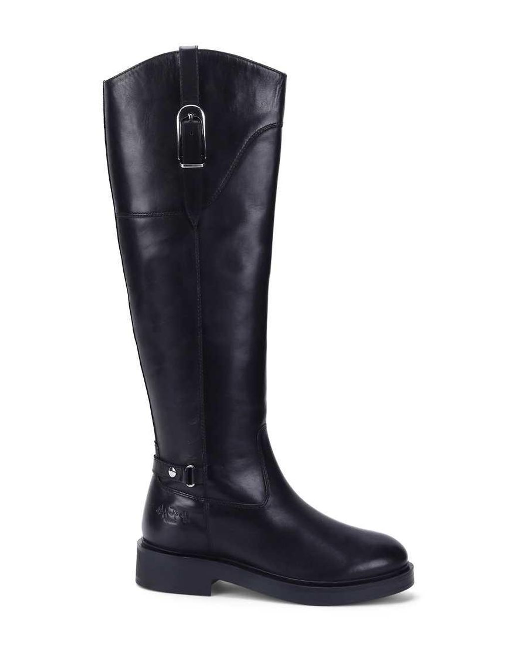 OFF THE HOOK Blue 'Carnaby' Gino Stylish Tall Knee High Leather Boots