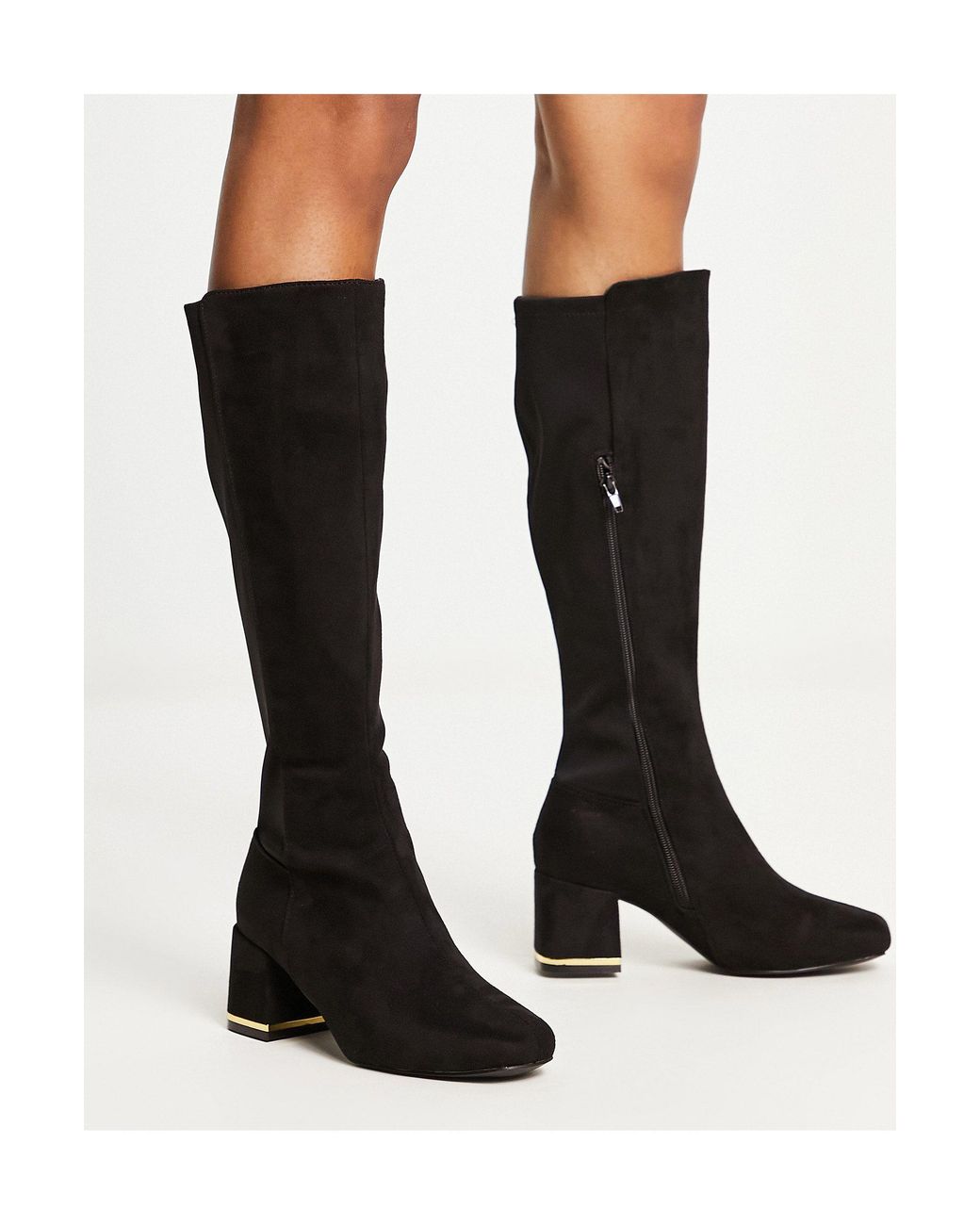 New look wide clearance fit knee high boots