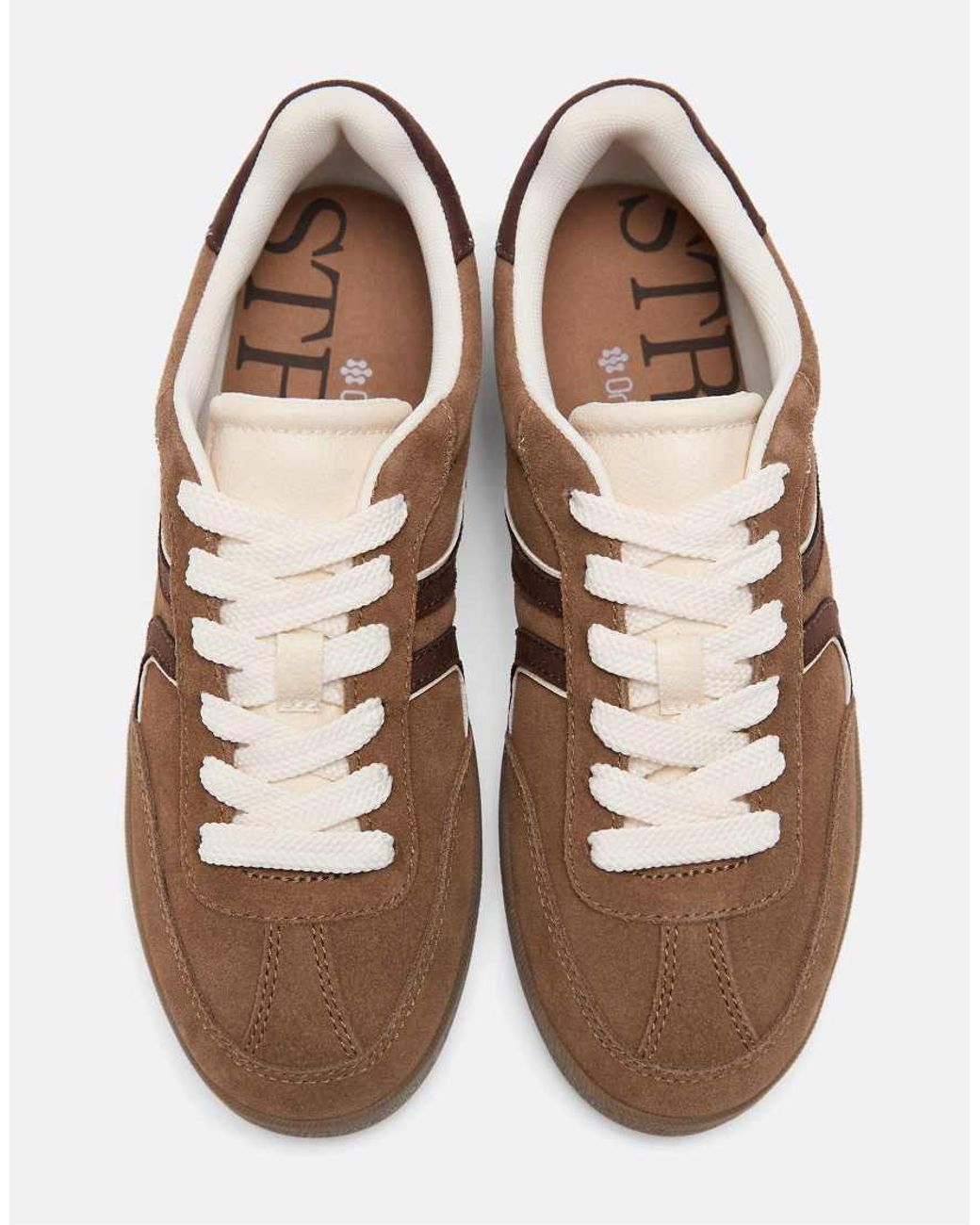 Stradivarius Brown Barefoot Retro Leather Trainers