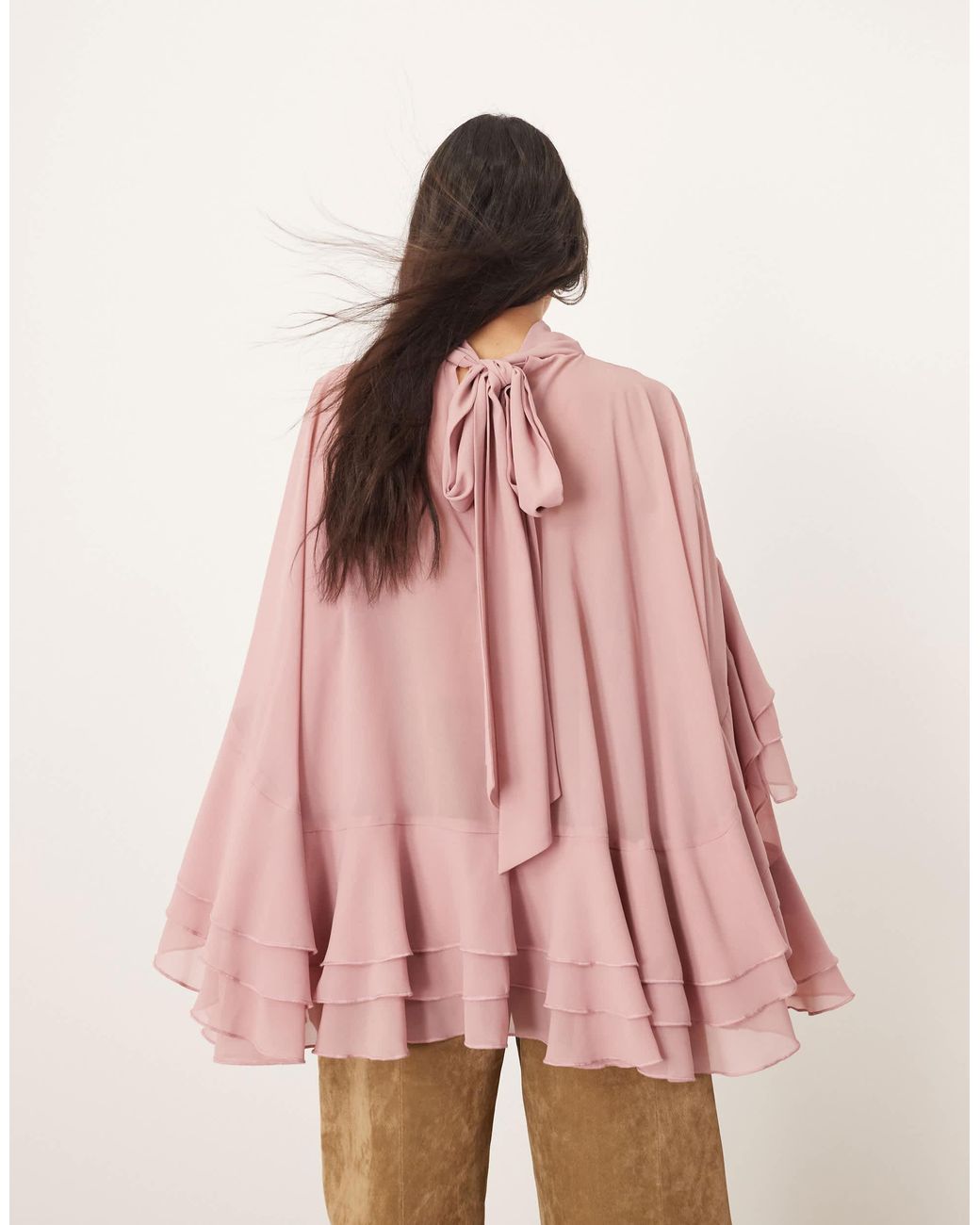 chiffon ruffle blouse