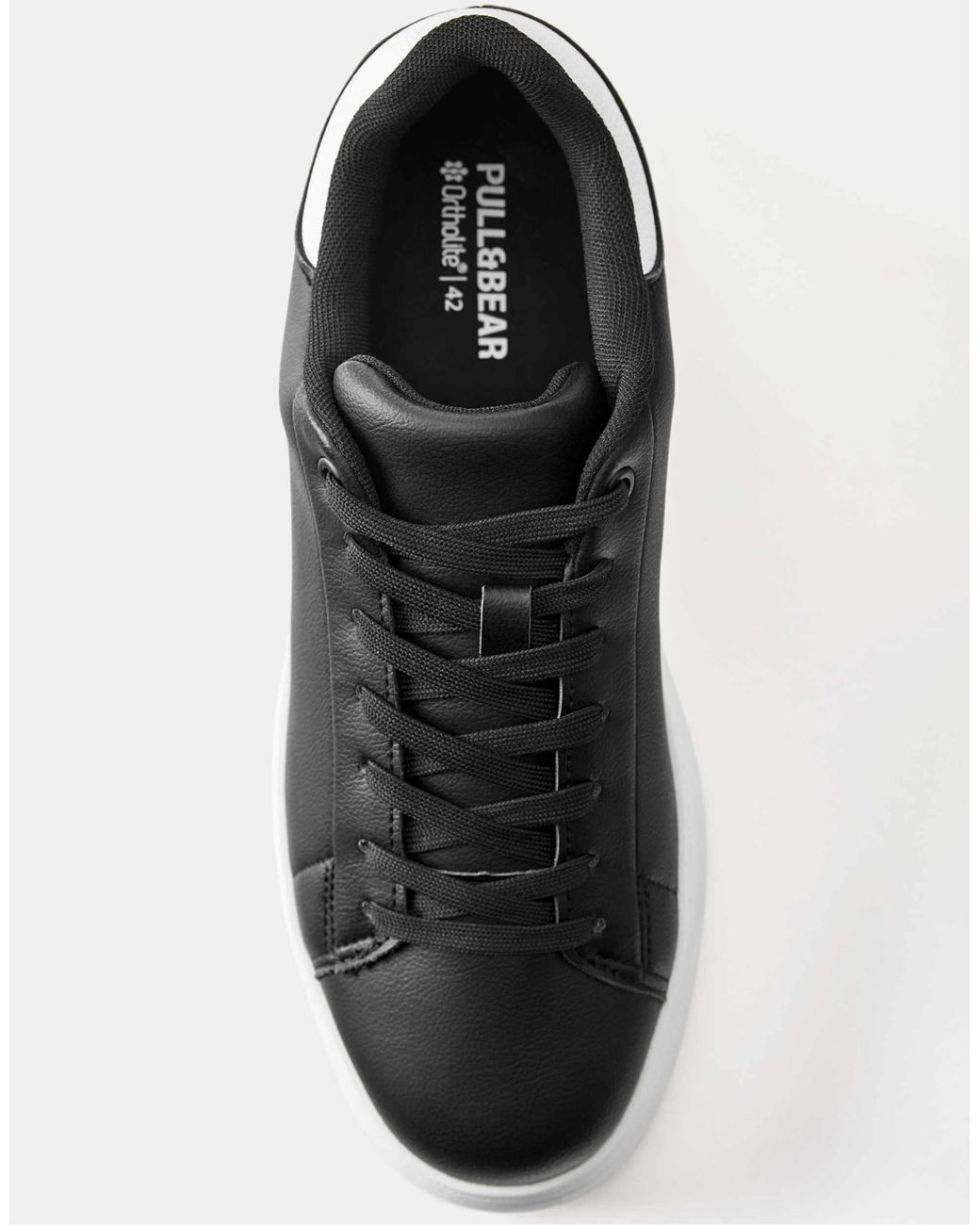 Pull&Bear – lässige sneaker mit kontrastdetail in Black für Herren