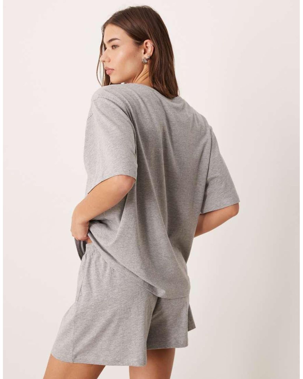 ASOS Gray Mix & Match Cotton Pajama Shorts