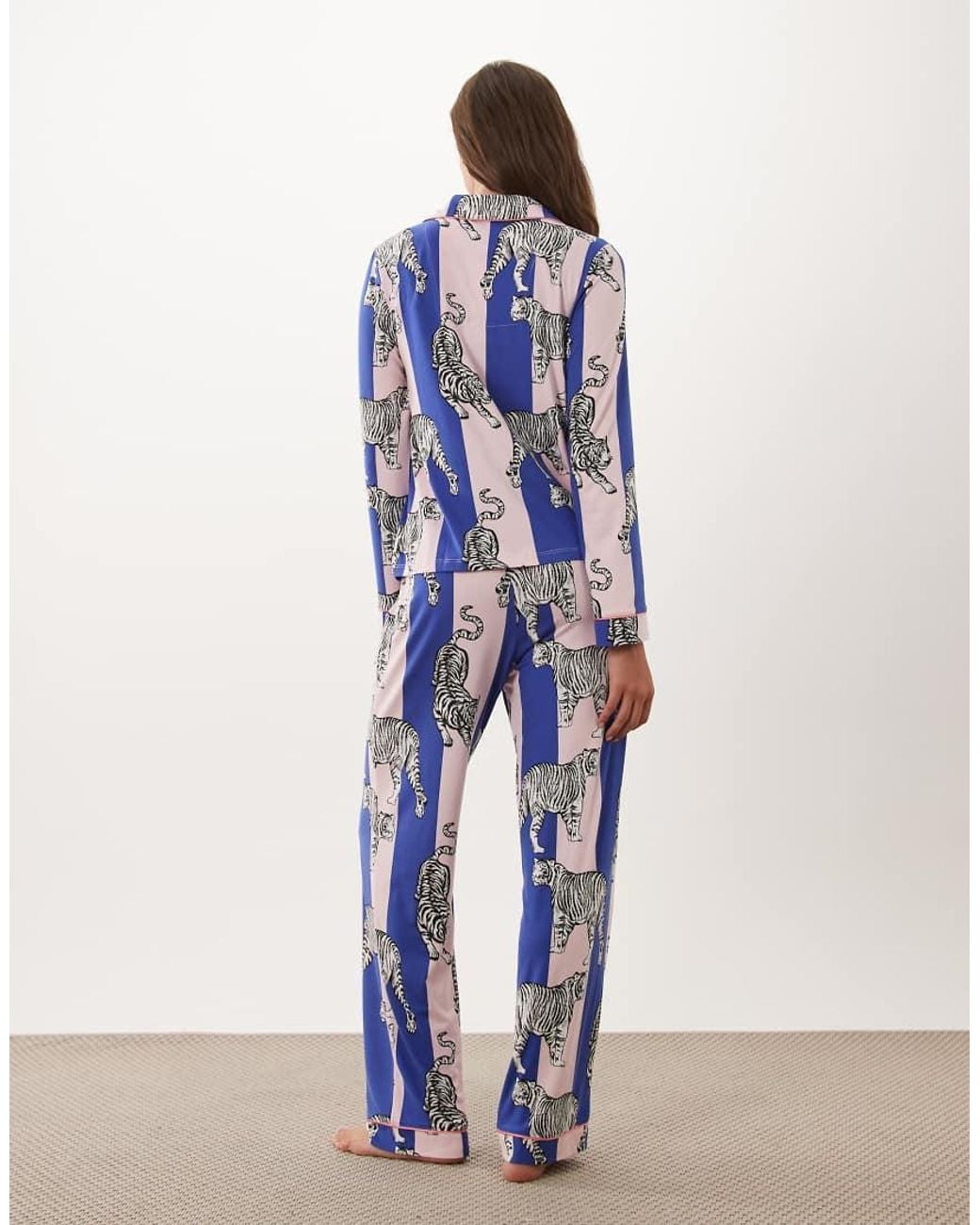 Chelsea Peers Blue Super Soft Button-up Pyjama Set