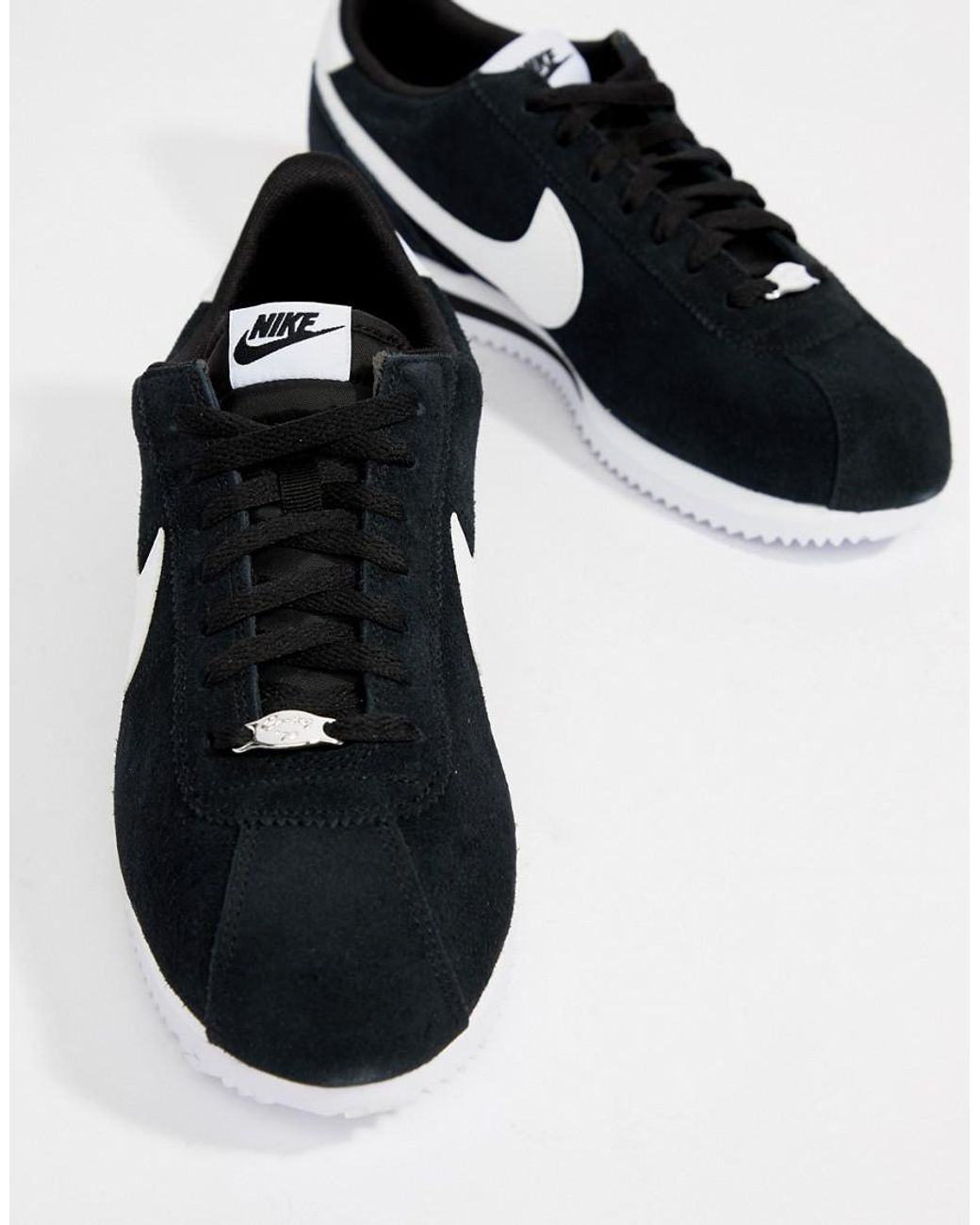 Nike Cortez Suede Trainers In Black 902803-003 for | Lyst