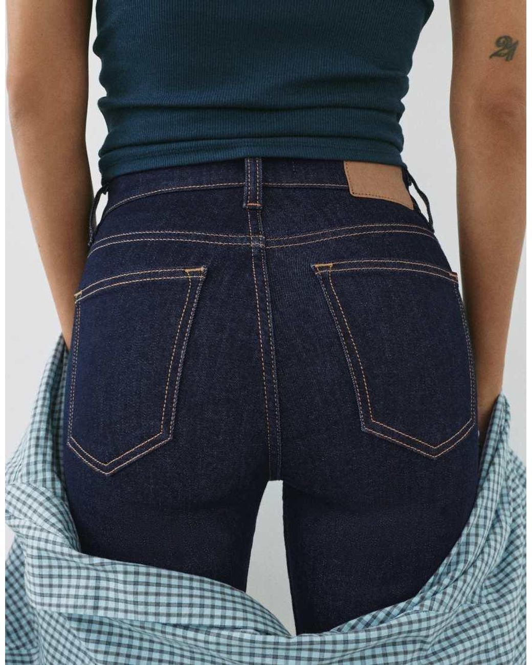 Pull&Bear Blue High-waist Skinny Jeans