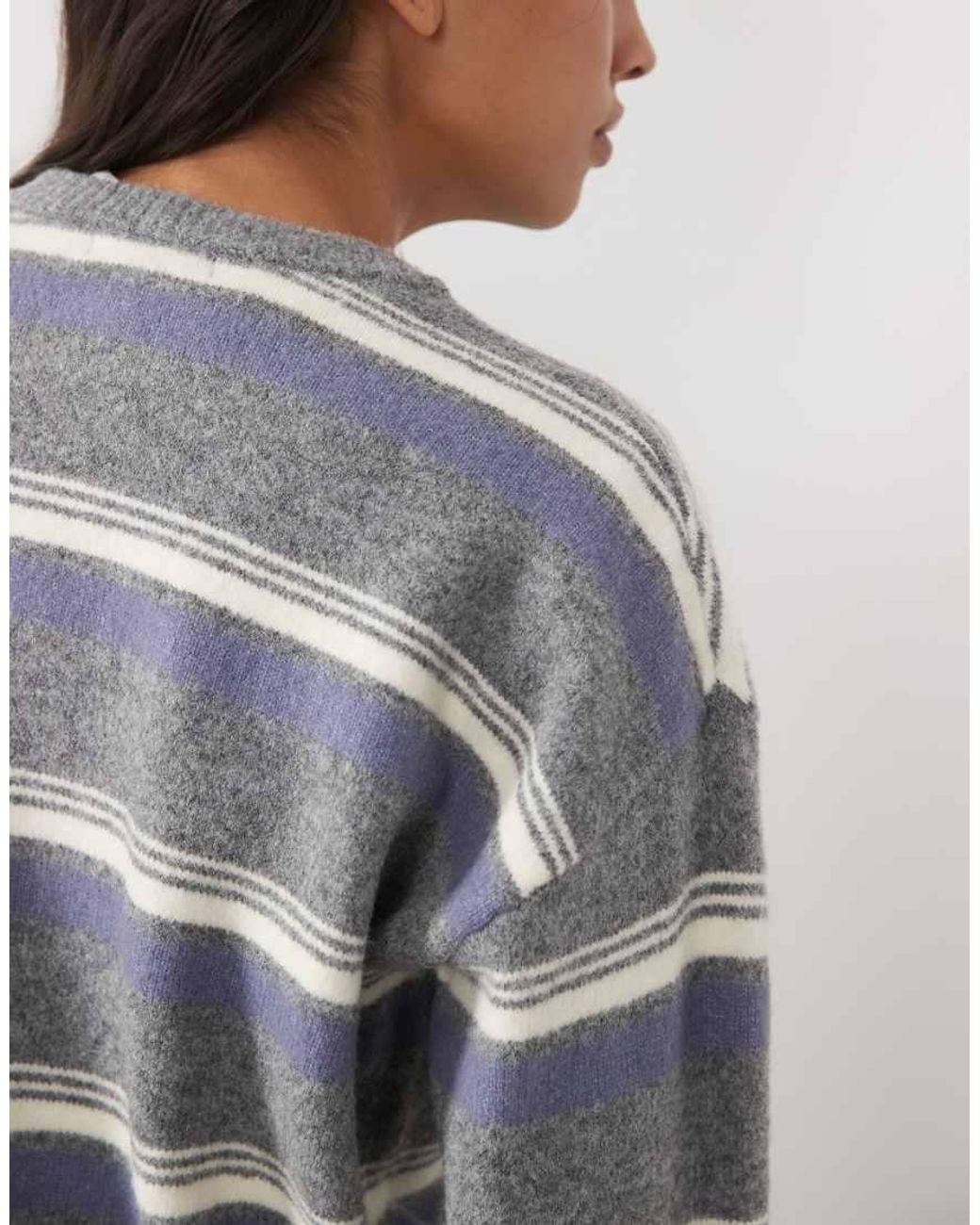 New Look Gray Crew Neck Cardigan