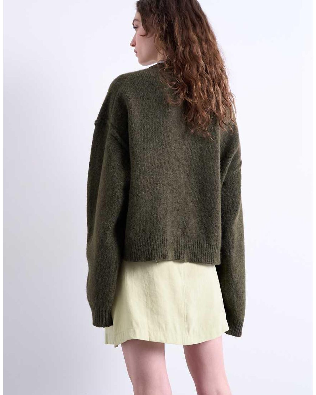 TOPSHOP Gray Super Soft Cupro Mini Skirt