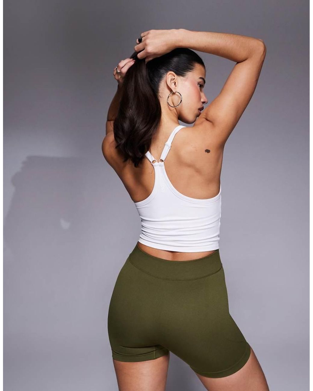 BO+TEE Gray Bo+tee Super Sculpt High Waist legging Shorts