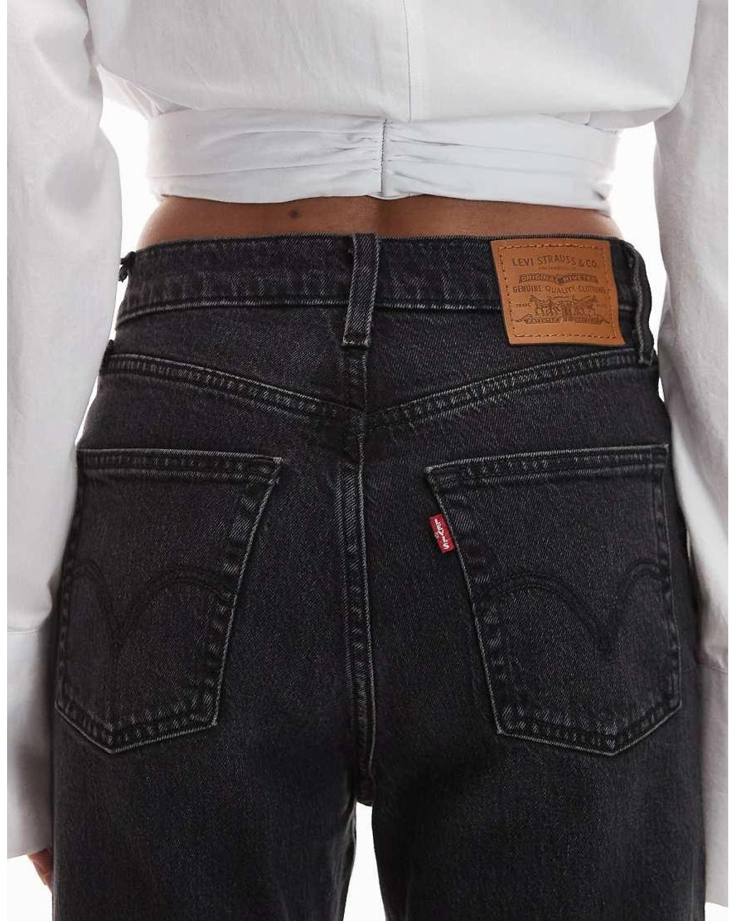 Levi's Black Ribcage Straight Denim Jeans