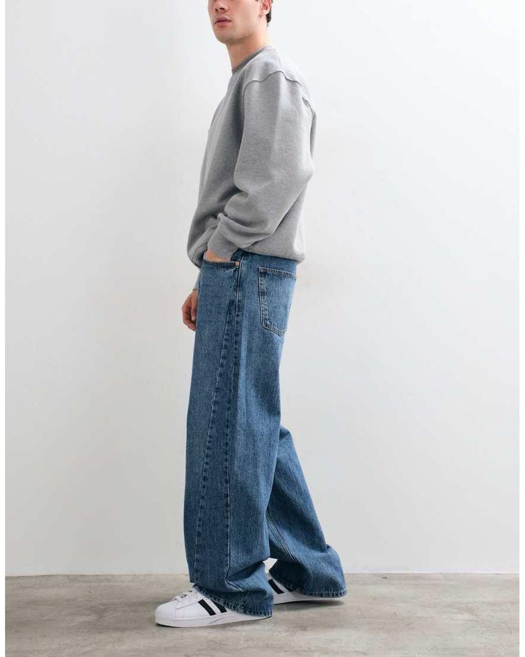 Only & Sons Blue Remi Wide Leg Jeans for men