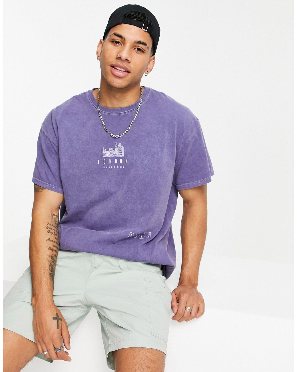 Alabama Hav uld TOPMAN London Scope T-shirt in Purple for Men | Lyst