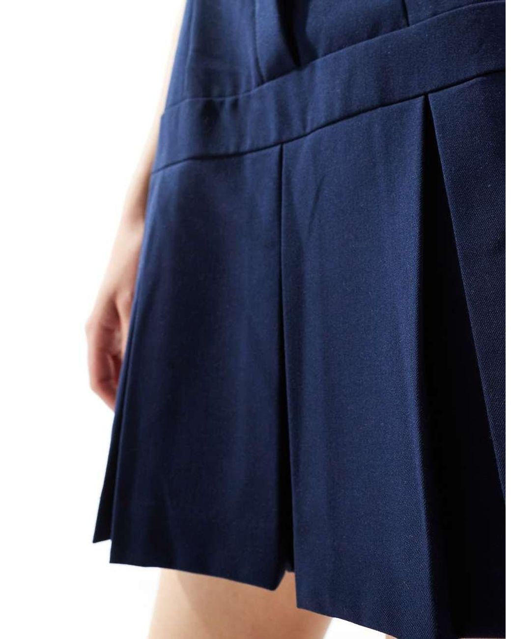 Miss Selfridge Blue Tailored Halter Neck Mini Dress