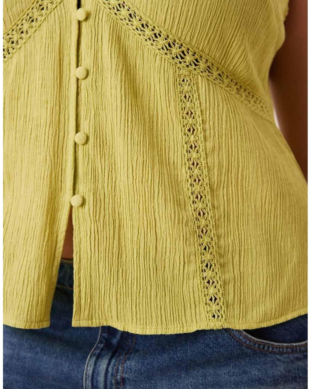 ASOS Green Asos Design Curve Lace Trim Waistcoat