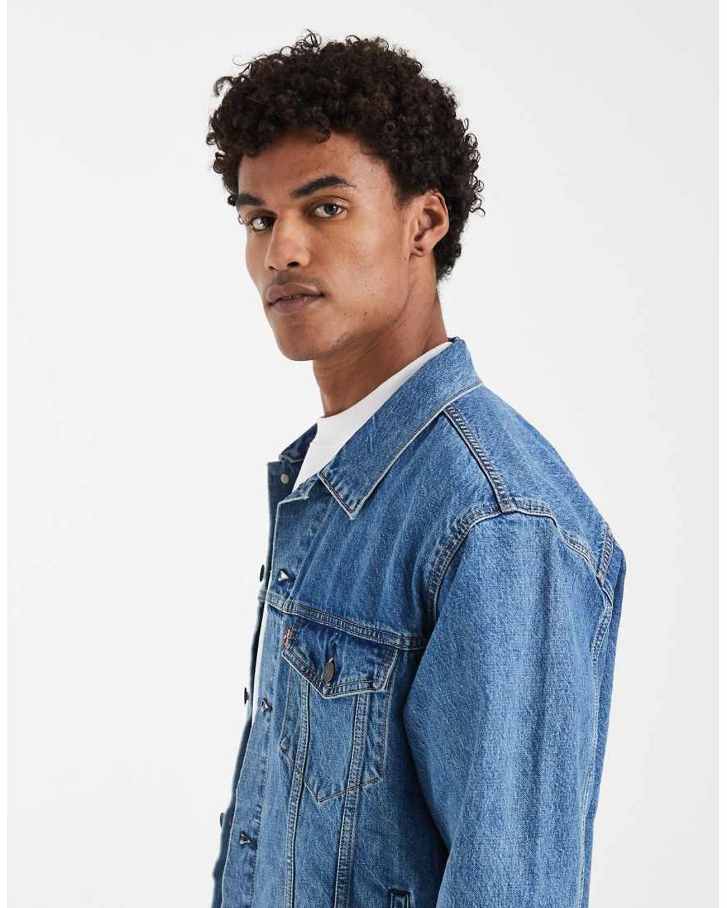 Levi's Blue Relaxed Fit Denim Trucker Jacket for men