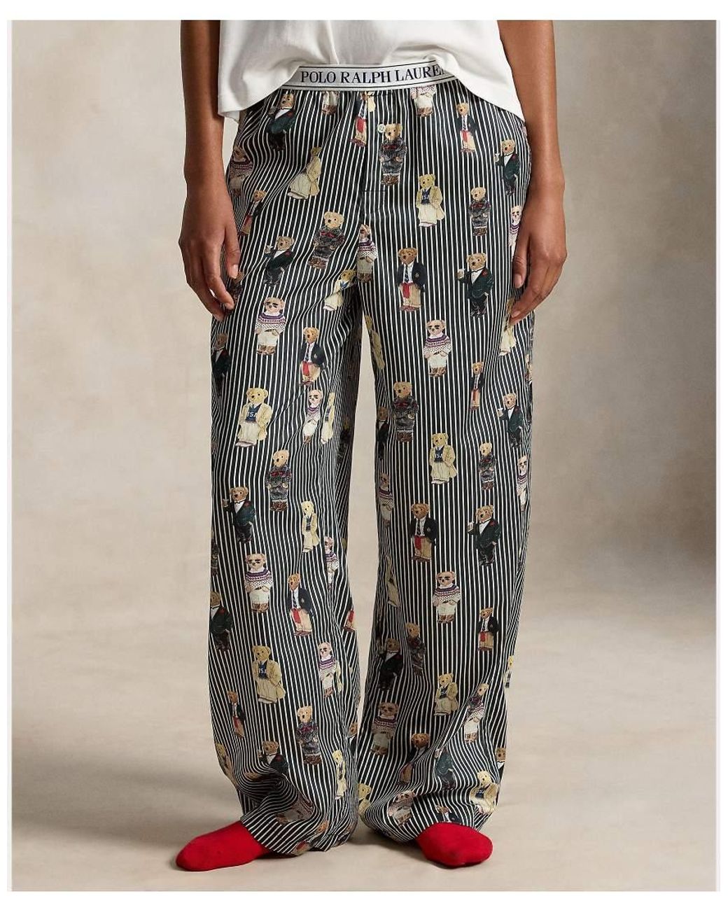 Polo Ralph Lauren Natural Bear Cotton Sleep Trouser