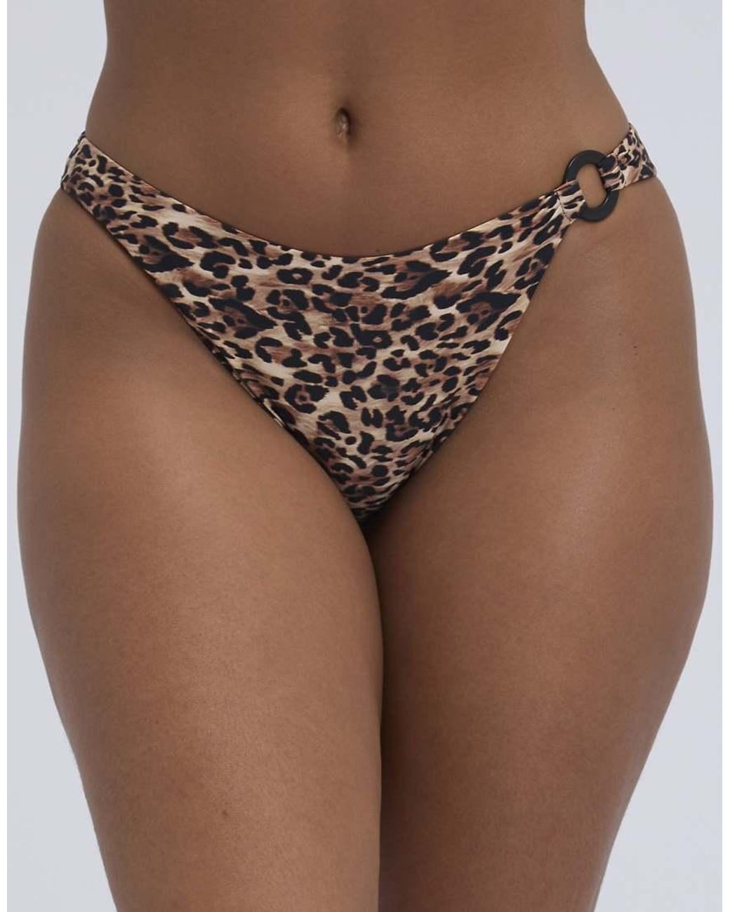 Boux Avenue Brown Santorini Brief Bikini Bottoms Flattering V-Shape Swimwear