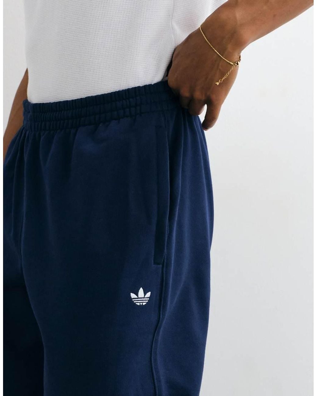 Adidas Originals Blue Essential Cuffed Joggers for men