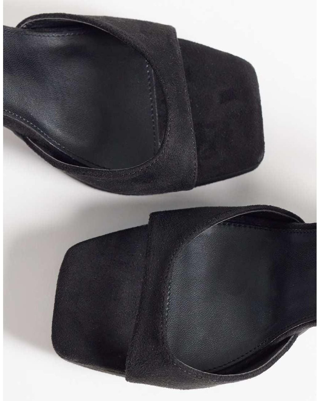 Public Desire Black Rhoda Platform Heeled Sandals