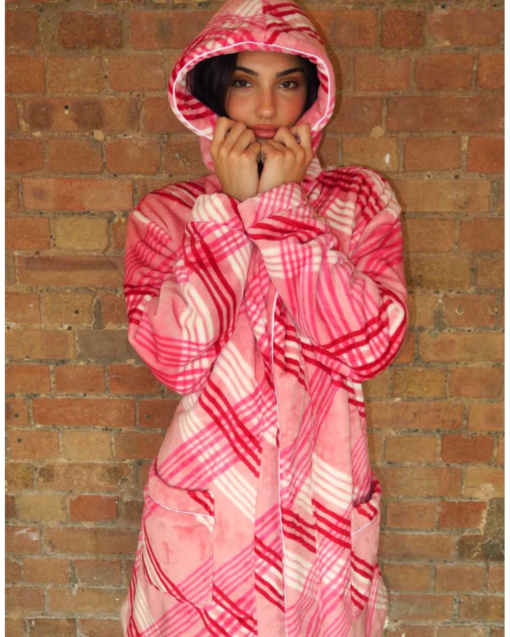 Juicy Couture Pink Lottie Plush Belted Dressing Gown