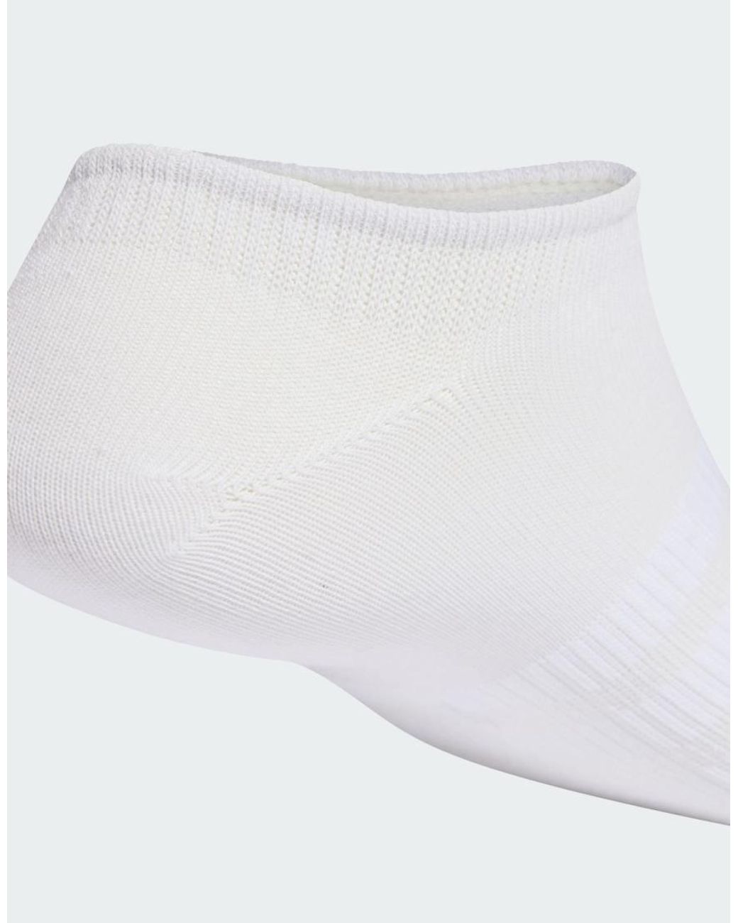 Adidas Originals White Thin&Light Sportswear No Show Socks 3 Pair Pack