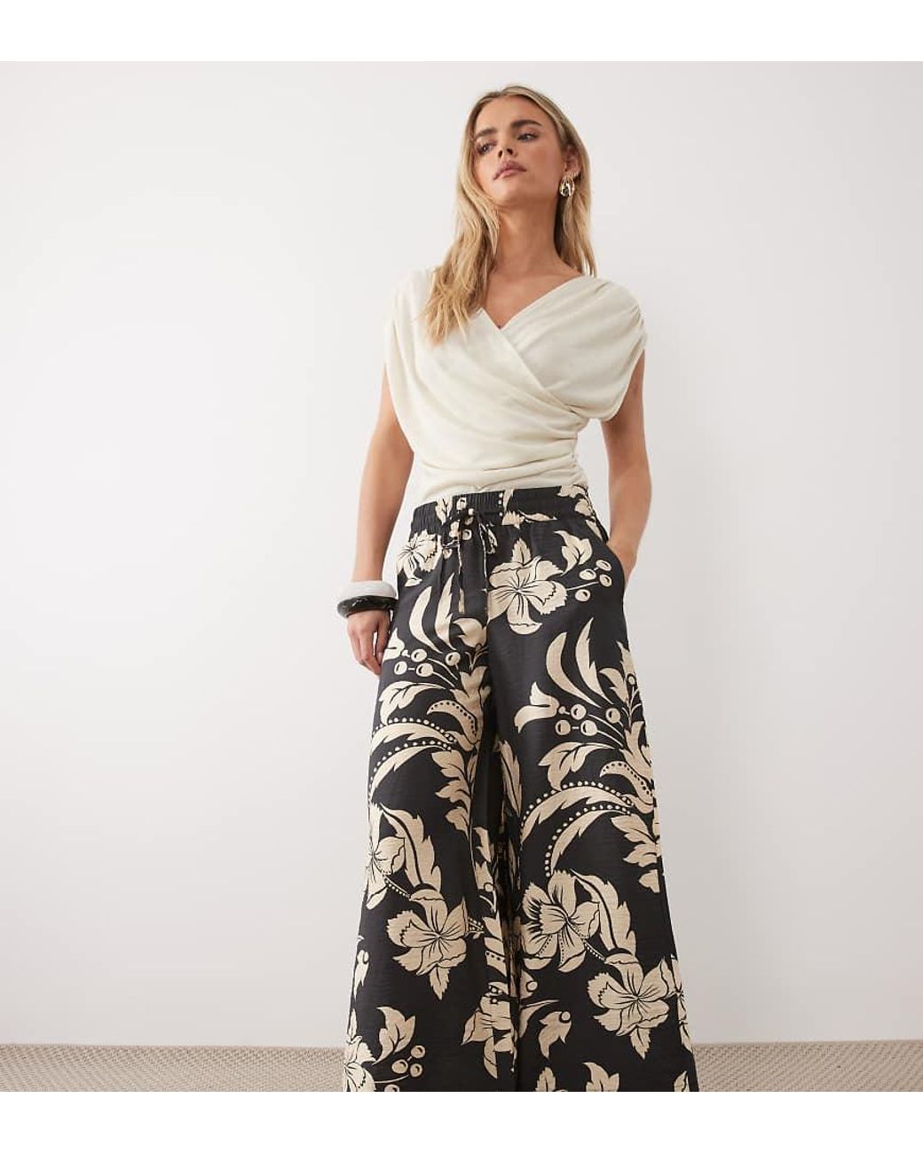 JDY Petite White Wide Leg Pants