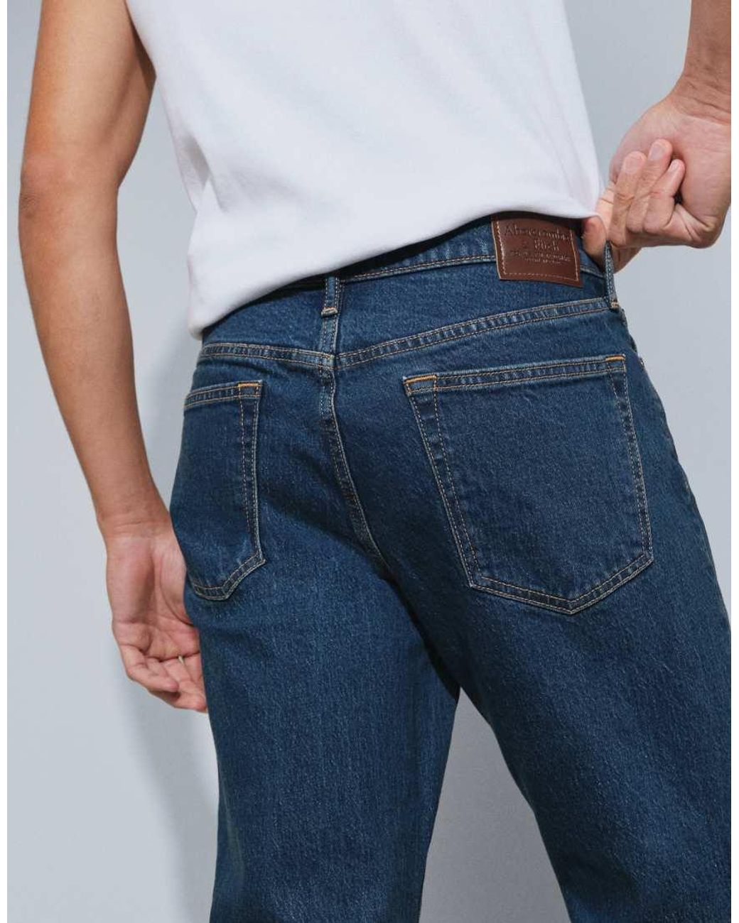 Abercrombie & Fitch Blue 90s Straight Fit Jeans for men