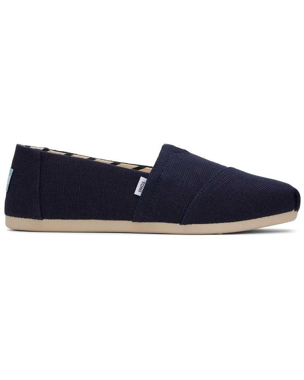TOMS Blue Alpargata Classic Heritage Canvas Slip-on Flats
