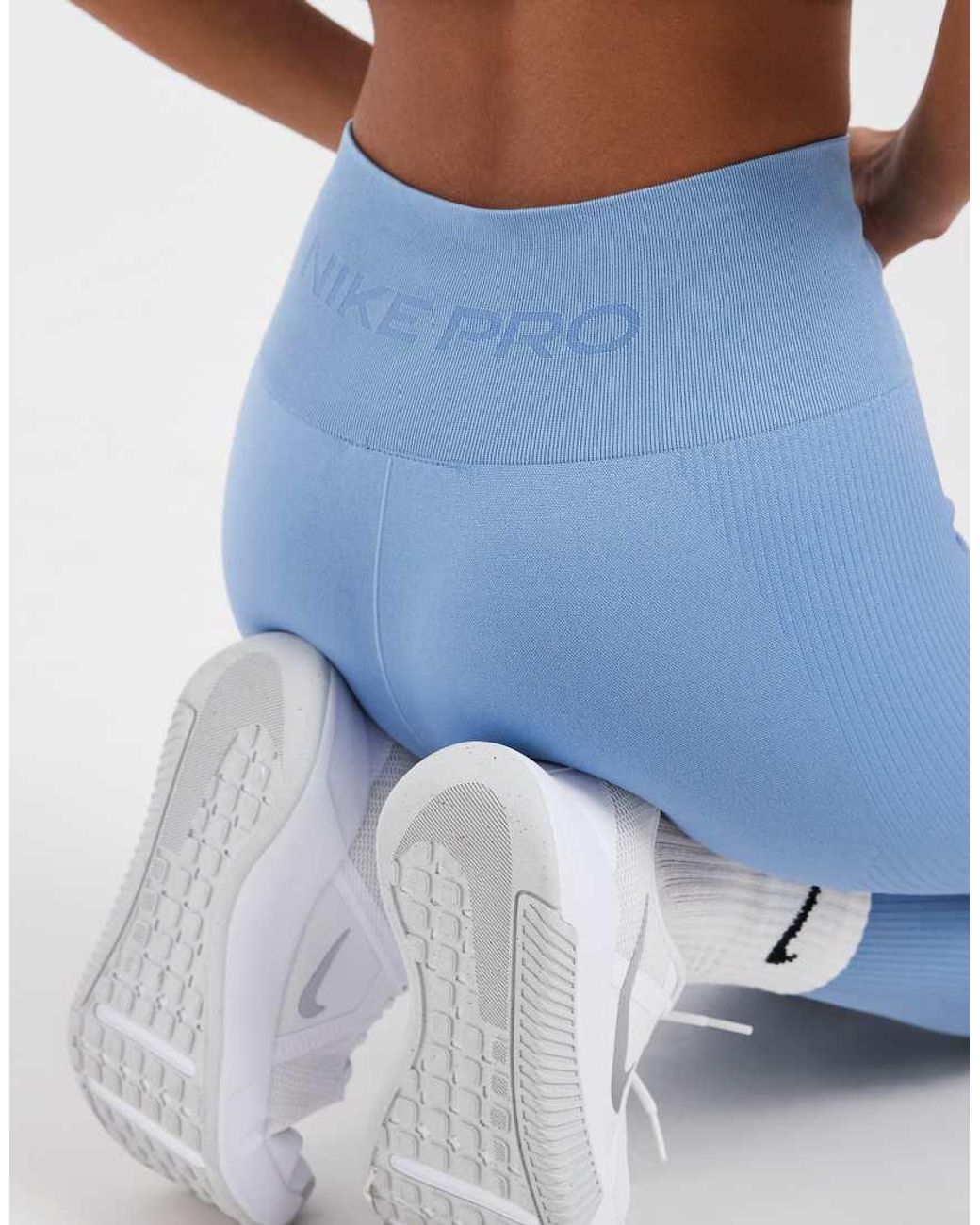Nike Blue Pro Dri-Fit Seamless 7/8 Legging