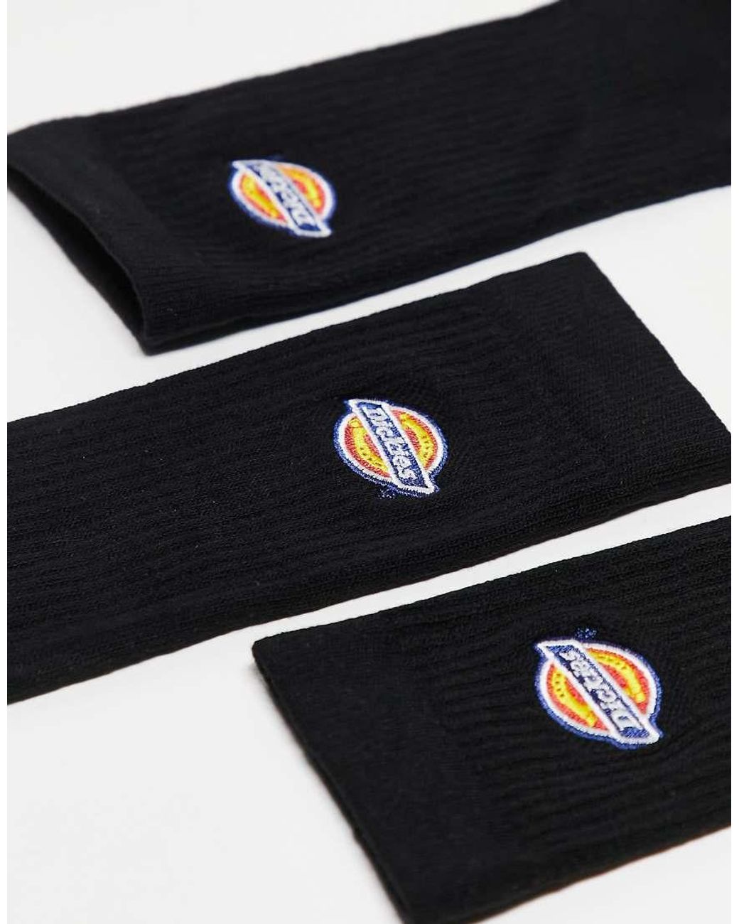 Dickies Black Valley Grove 3 Pack Crew Socks for men