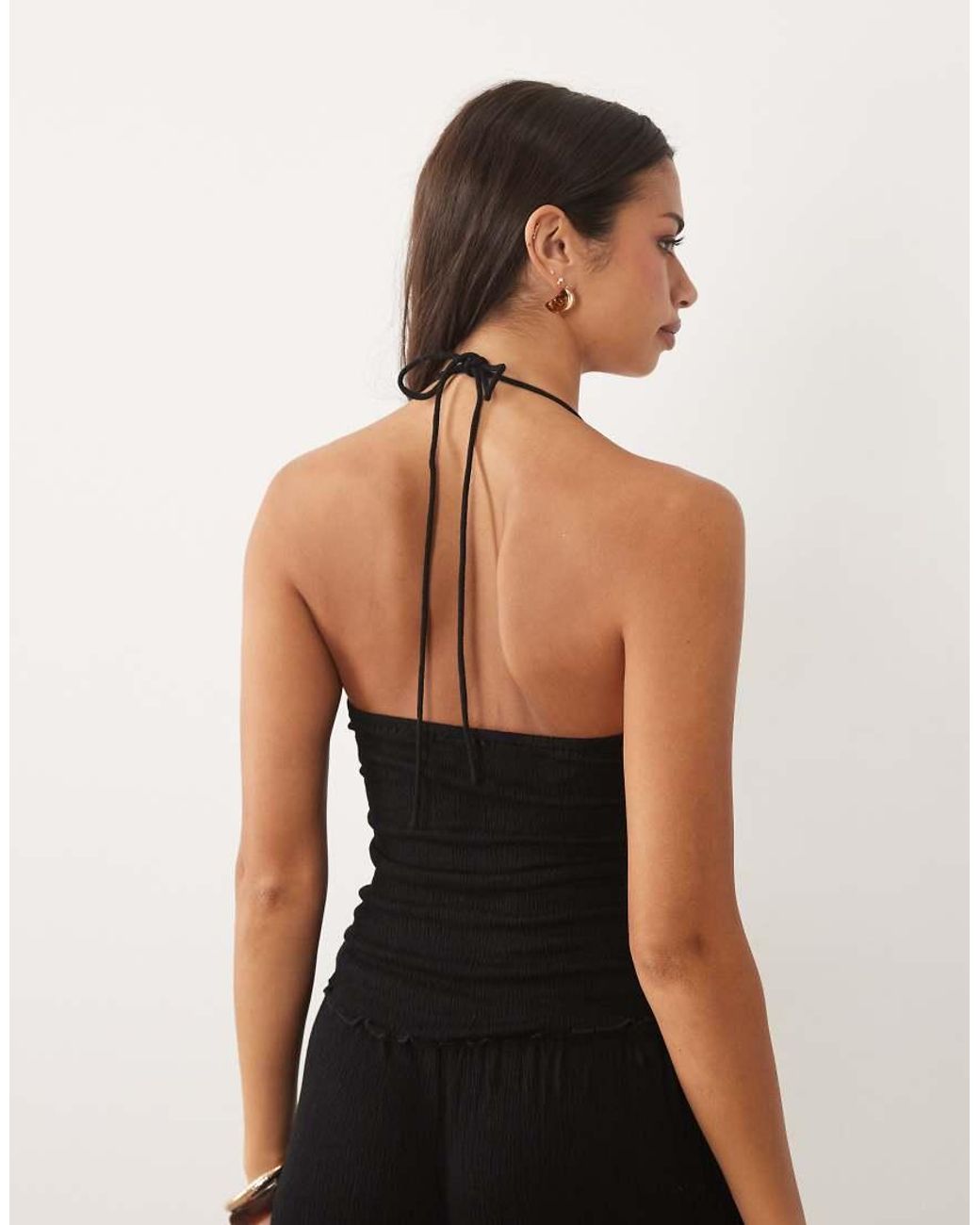 ASOS Brown Co-ord Crinkle Cami Top