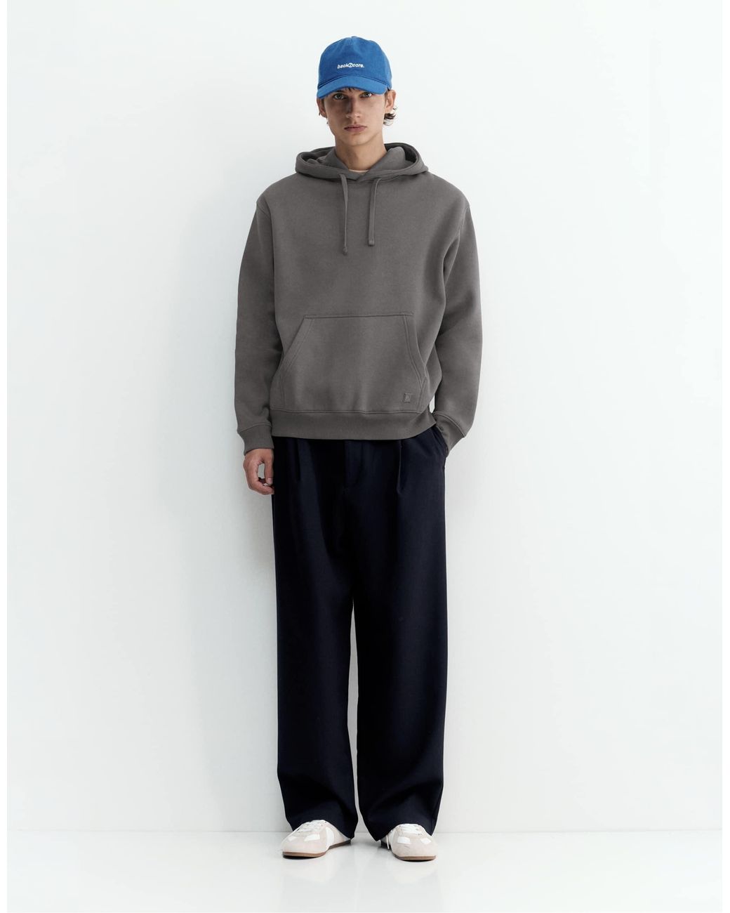 Pull&Bear Basic kapuzenpullover in Gray für Herren