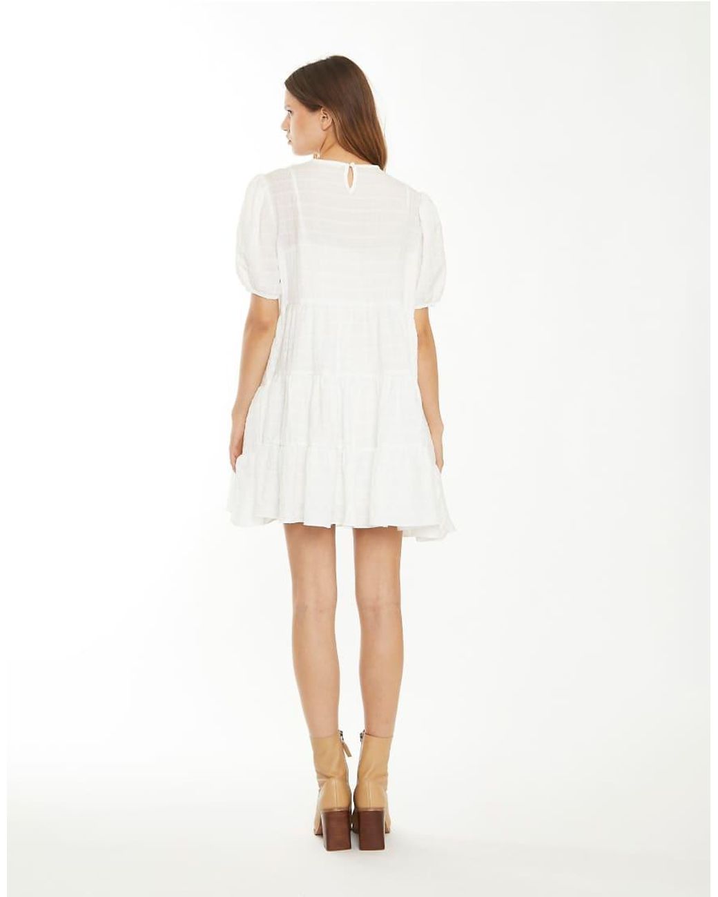 Glamorous White Smock Mini Dress