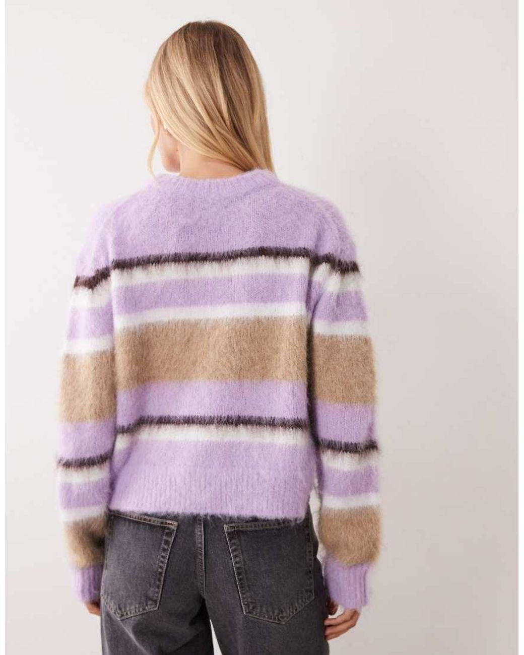 ASOS Purple Crew Neck Boxy Jumper