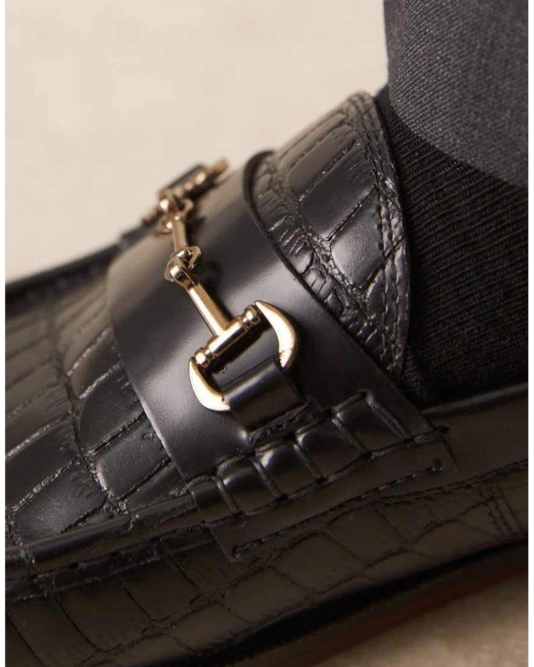 ASOS Black Penny Loafers for men