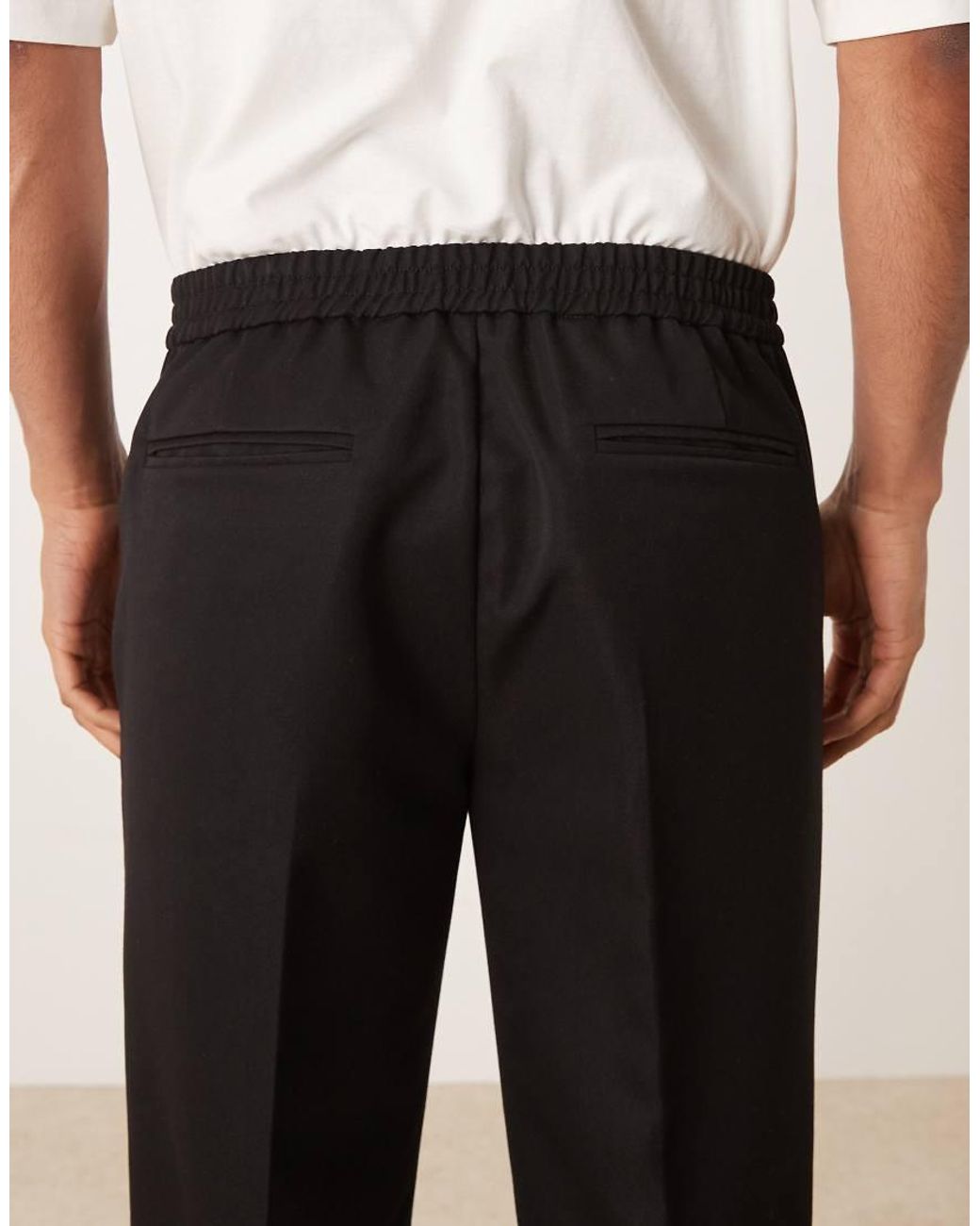 ASOS Black Tailored Co-ord Straight Trousers for men