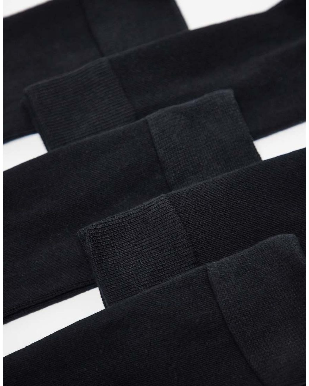 New Look Black Multi-Pack Ribbed Socks for men