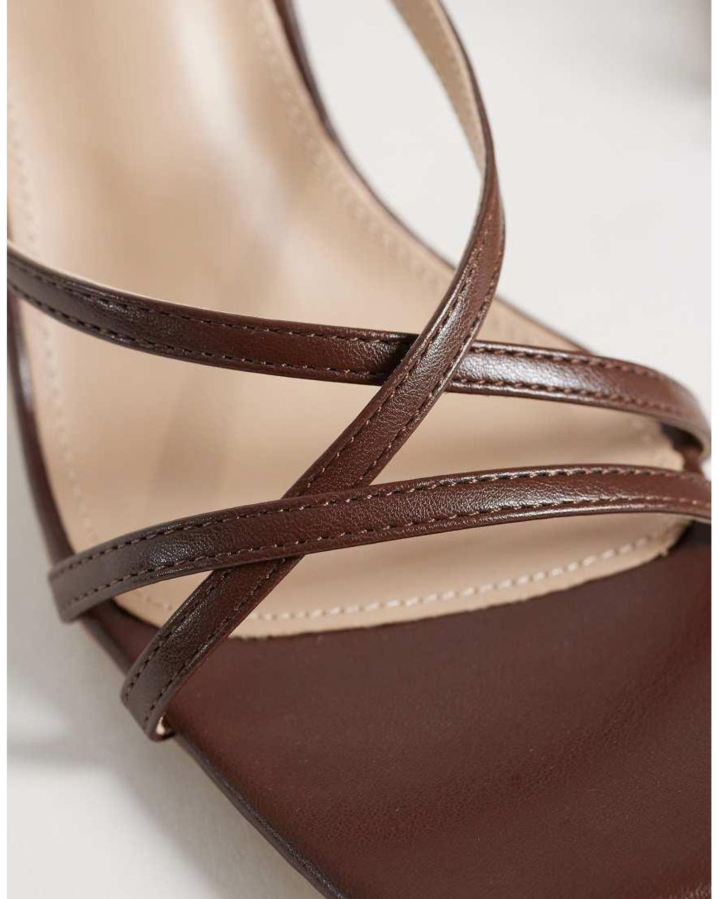 Raid Wide Fit Metallic Aspyn Strappy Heeled Block Sandals