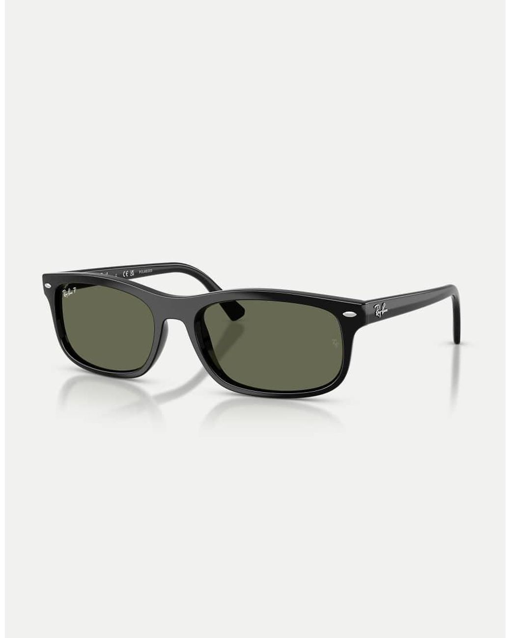 Ray-Ban Green Rb2224 Rectangle Polarised Sunglasses With Lens