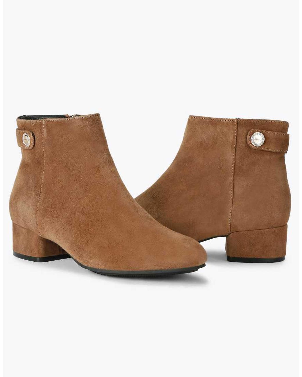 Carvela Kurt Geiger Brown Gaia Ankle2 Low Ankle Boots