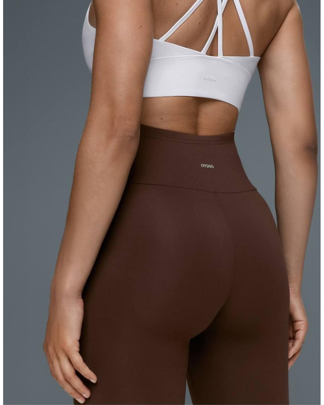 Oysho Brown Comfortlux 65cm Maternity leggings