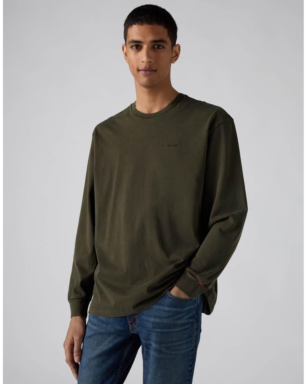 Levi's Green Long-Sleeve Graphic Authentic Tee for men