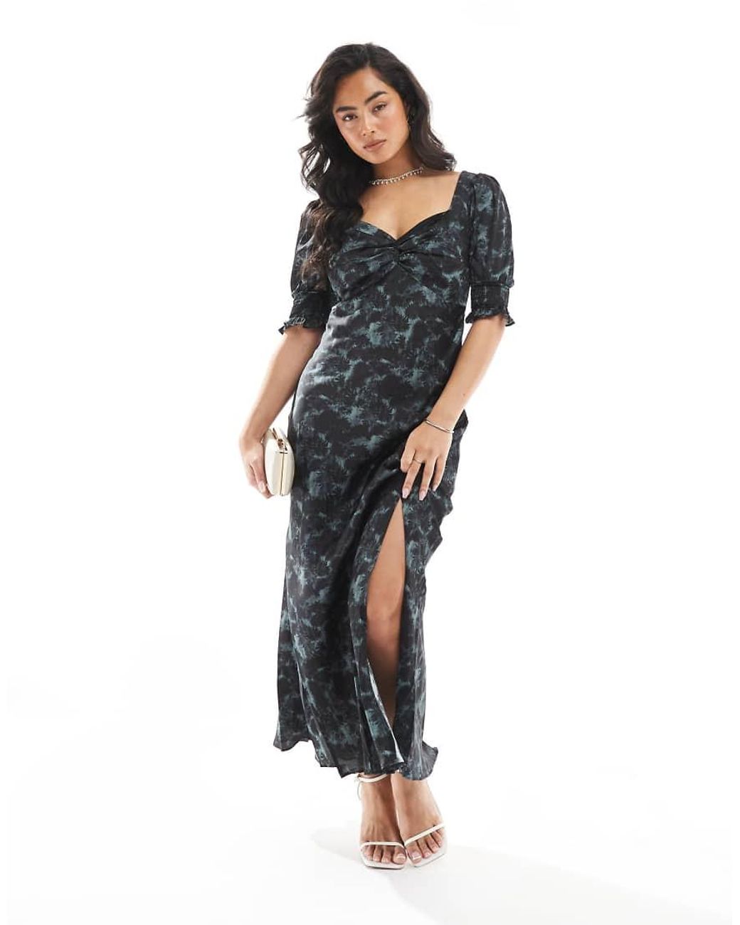 Glamorous Blue Open Maxi Tea Dress