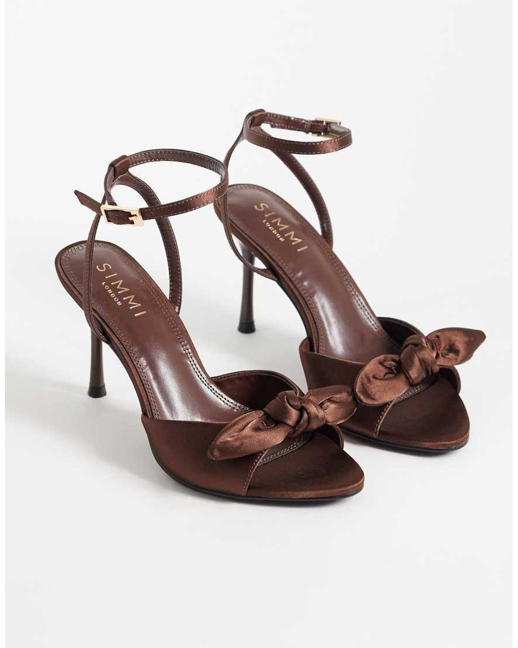 SIMMI White Simmi London Tiarra Heeled Sandals With Bow